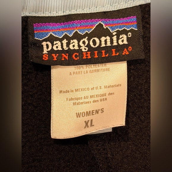 Patagonia Synchilla Vest Womens Black Fleece Full Zip outdoor classic Size XL - Picture 8 of 13
